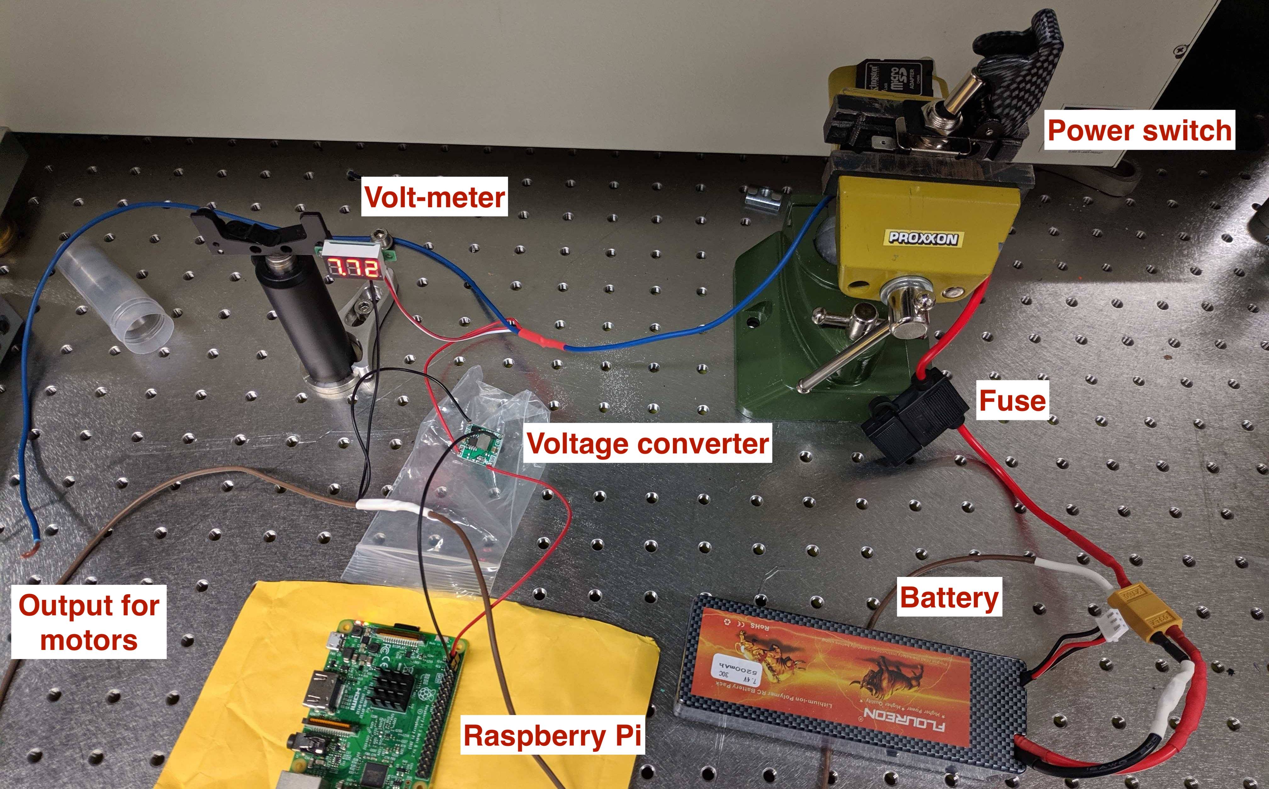 Breadboarded main circuit